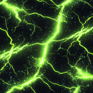 Electric Green Lightning Design – Bold and Striking Custom Artwork